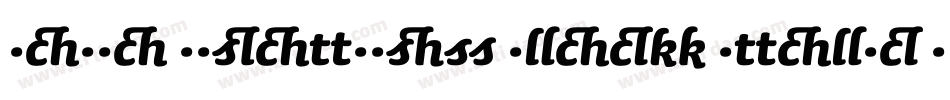 Sauna Ligatures Black Italic Swash字体转换